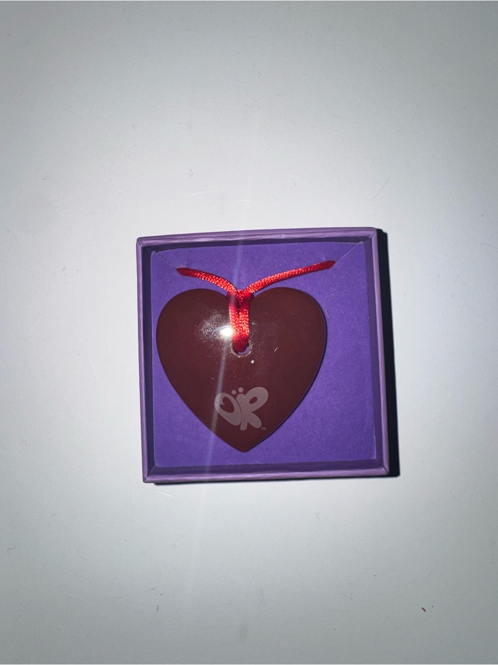 Olivia Rodrigo Red Heart Pendant Necklace with Ribbon Cord